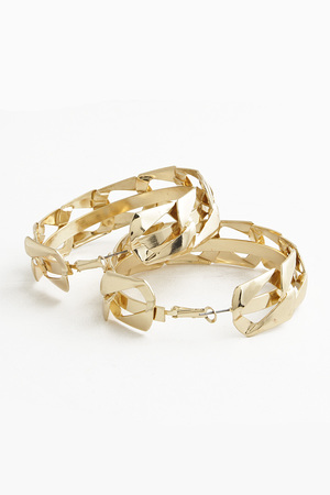 Golden Chains Hoop Earring 5ECJ15